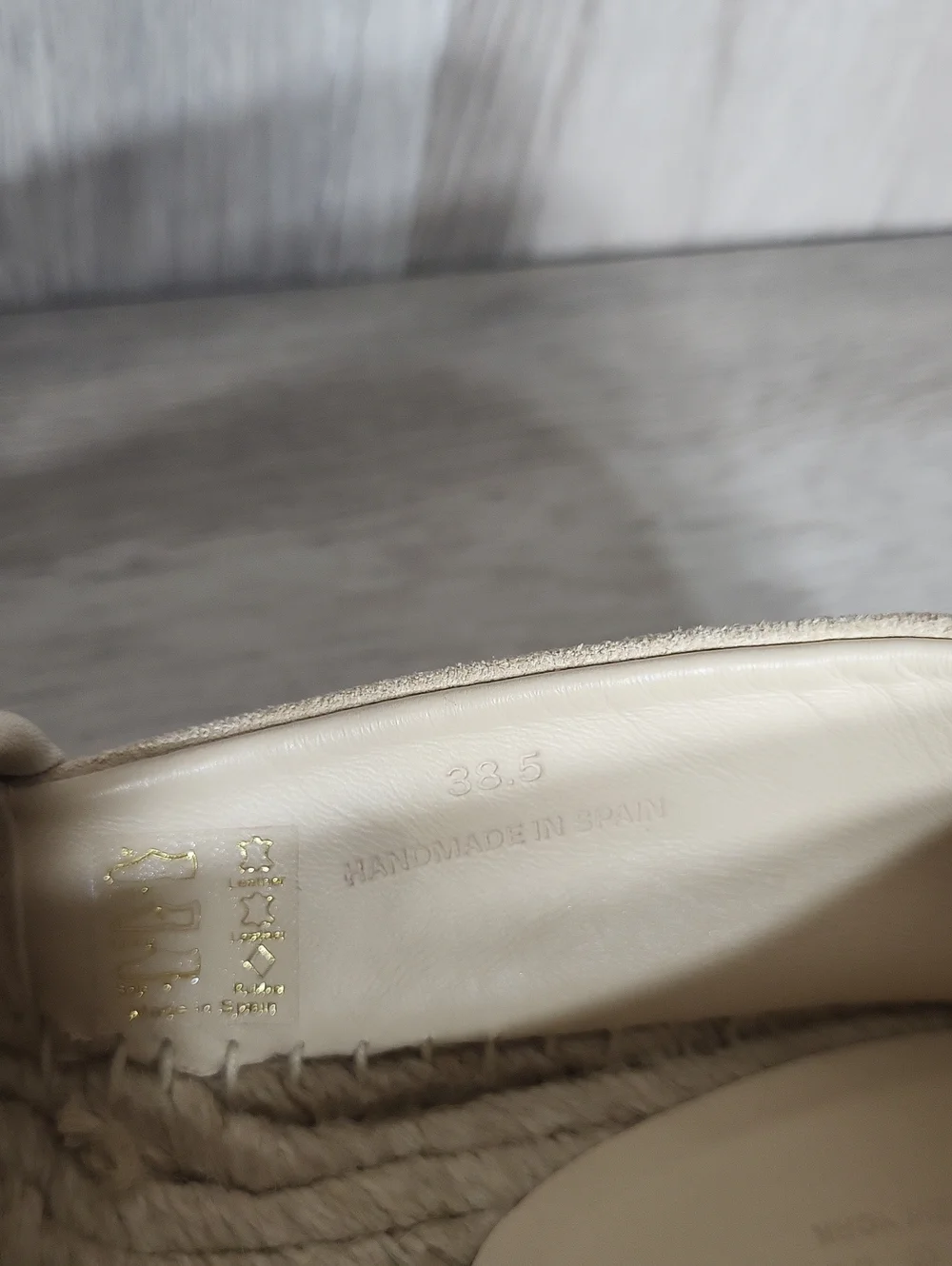 Rag & Bone Macadamia Suede Espadrille Runner Flats Slip On Handmade Spain 38.5